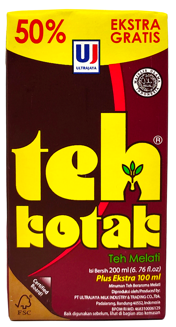 UJ Teh Kotak Jasmine+ 50% 200 ml. يو جيه كوتاك ياسمين+ 50% 200 مل