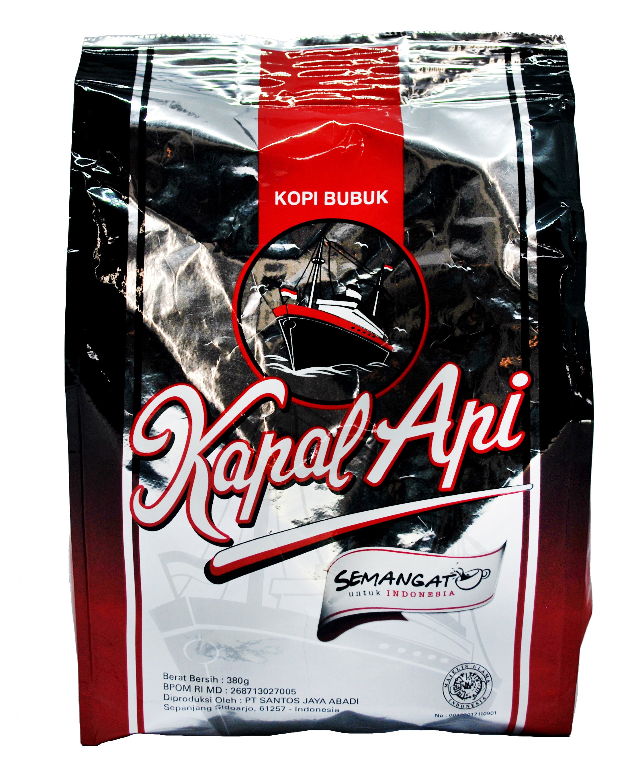 Kapal Api Coffee Powder Silver 350g. مسحوق قهوة كابال أبي الفضي 350 غرام