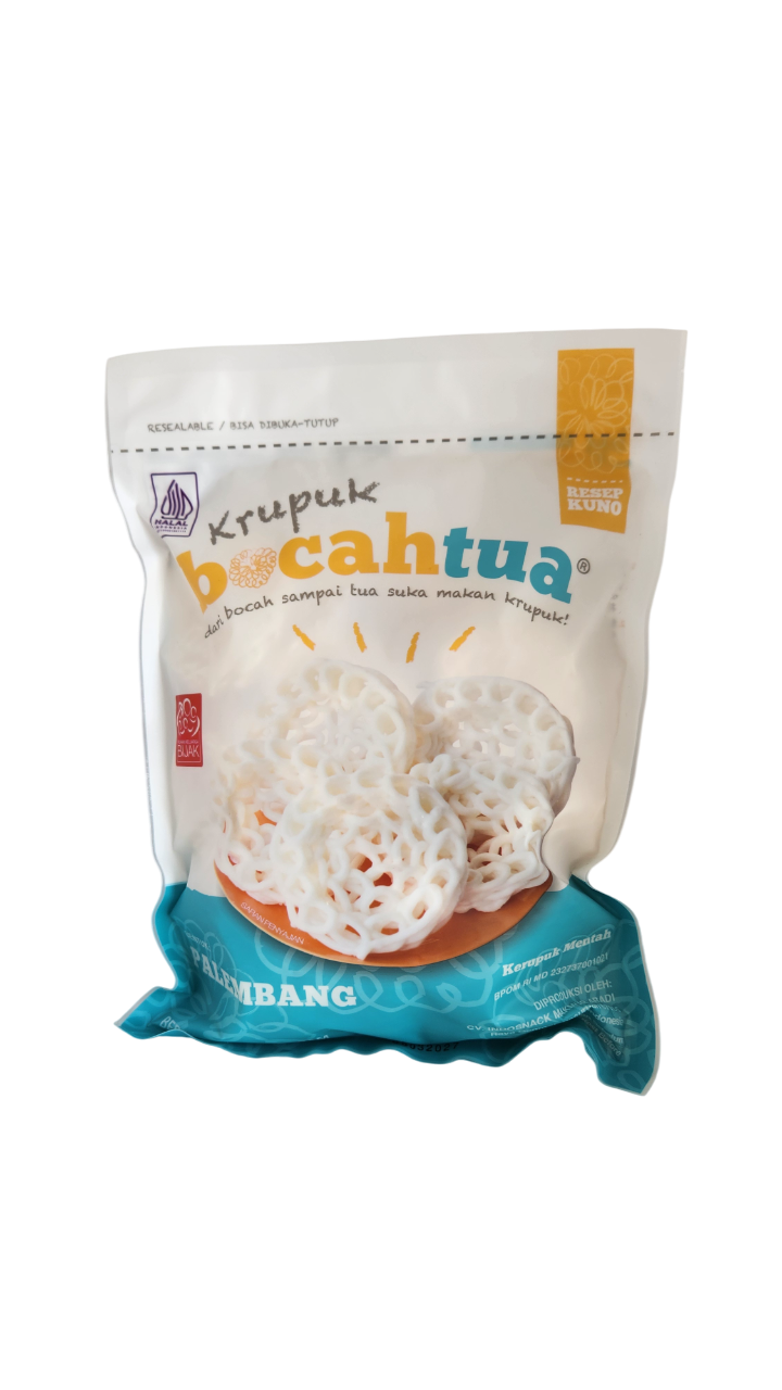 Kerupuk Bocahtua Palembang 200g. مقرمشات باليمبانج بوكاهتوا 200 جرام