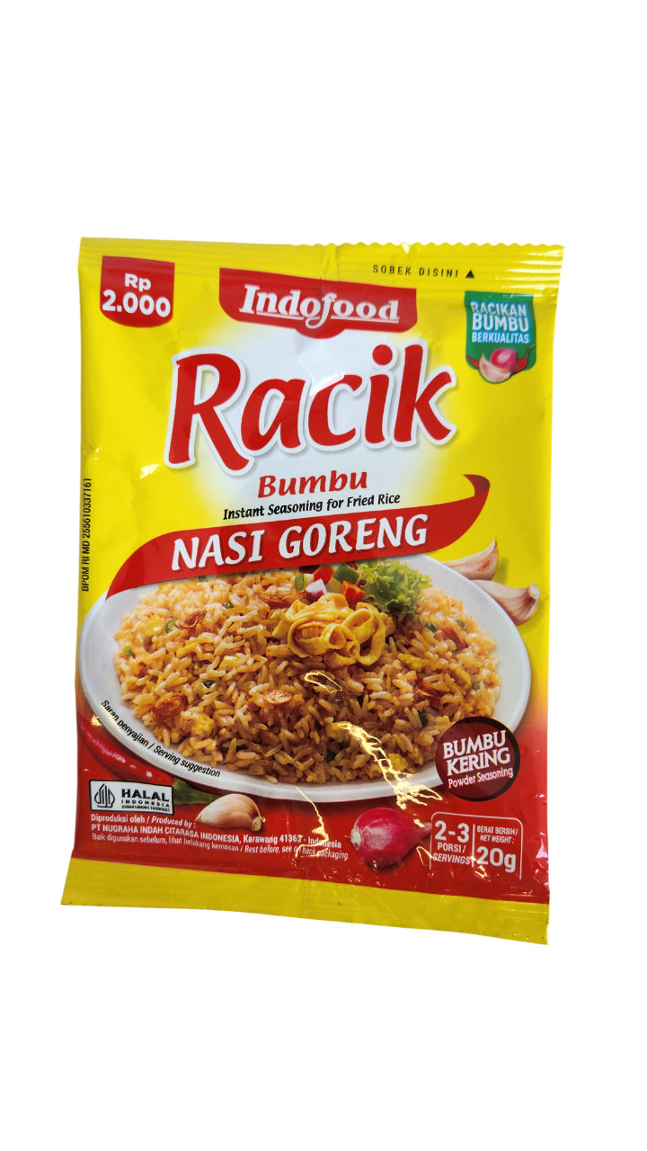Indofood Racik Bumbu Nasi Goreng 20gr. مزيج توابل الأرز المقلي من إندوفود 20 غرام