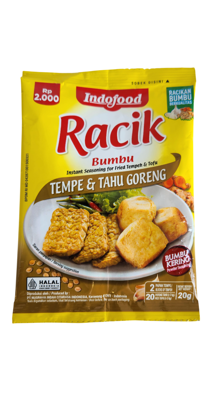 Indofood Racik Tempe Goreng 20 gr. إندوفود راجيك تيمبيه مقلي 20 جرام