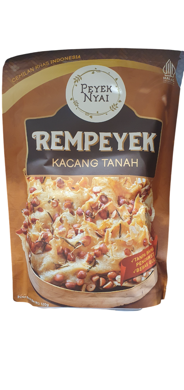 Peyek Nyai Rempeyek Kacang Tanah 120g. بيك نياي مقرمشات الفول السوداني 120 جرام