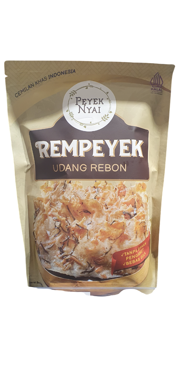 Peyek Nyai Rempeyek Udang Rebon 120g. رقائق روبيان بيك نياي 120 جرام