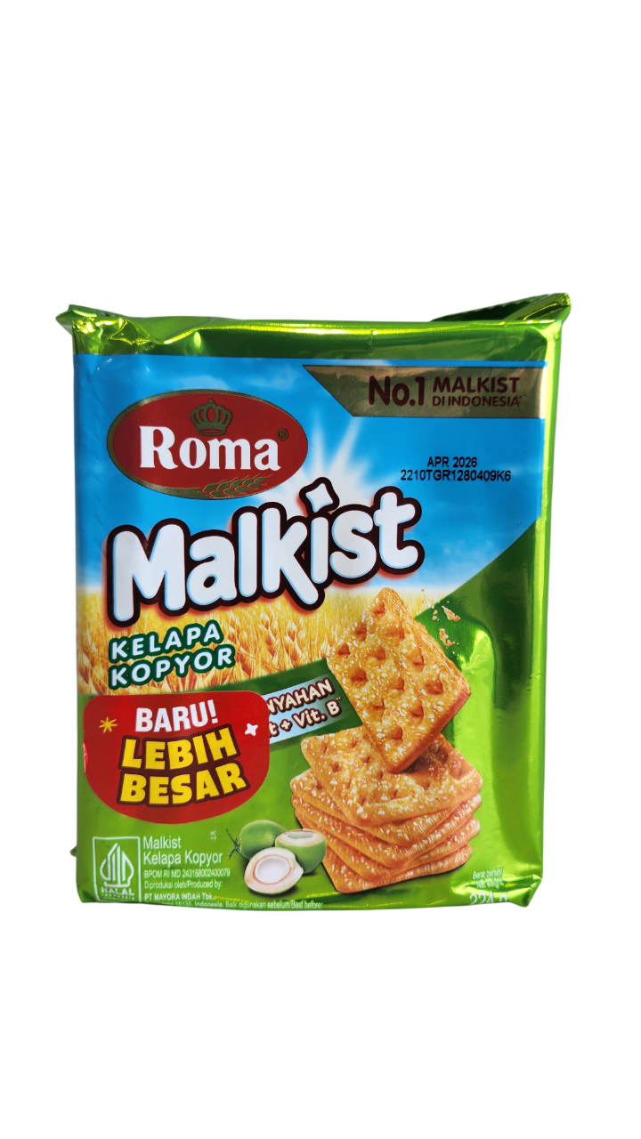 Roma Malkist Kelapa Kopyor 224gr. روما مالكيست جوز الهند كوبيور 224 جرام
