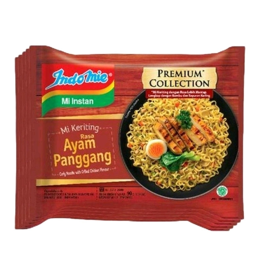 INDOMIE PREMIUM COLLECTION MI KERITING RASA AYAM 90GM. إندومي بريميوم كوليكشن، نودلز مجعدة بنكهة الدجاج، 90 غرام