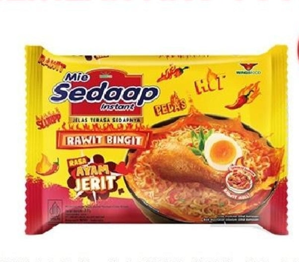 Mie Sedaap Rawit Bingit Ayam Jerit 77g. سيداب راويت بينجيت نودلز الدجاج الصارخ 77 جم