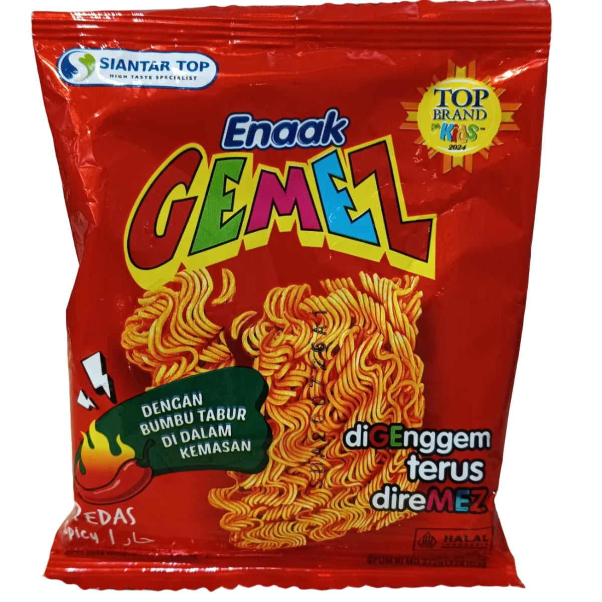 Siantar Top Enak Gemez Rasa Cabe Pedas 14 g. سيانتار توب إيناك جيميز حار 14 جرام