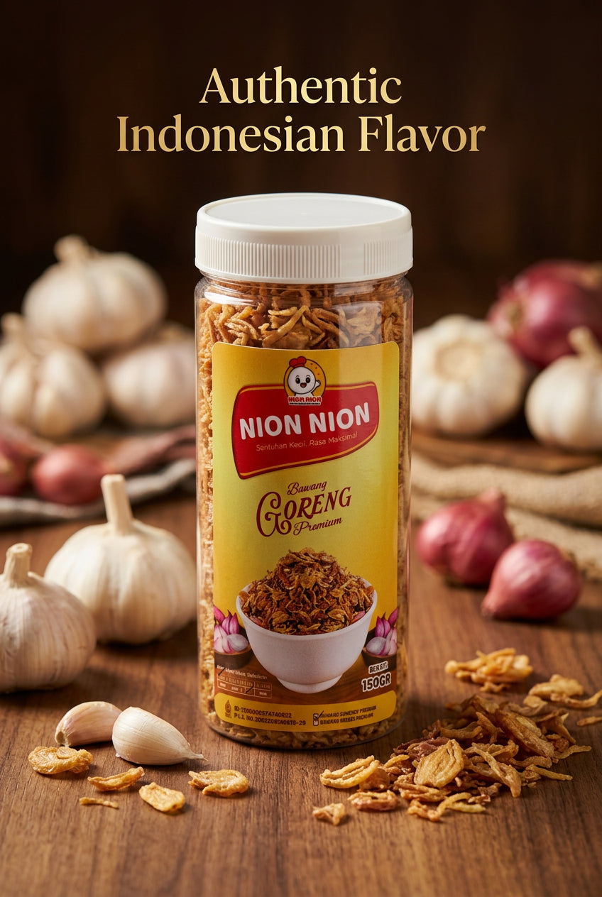 Nion Nion Bawang Goreng Premium 150g. بصل نيون نيون المقلي الممتاز 150 غرام