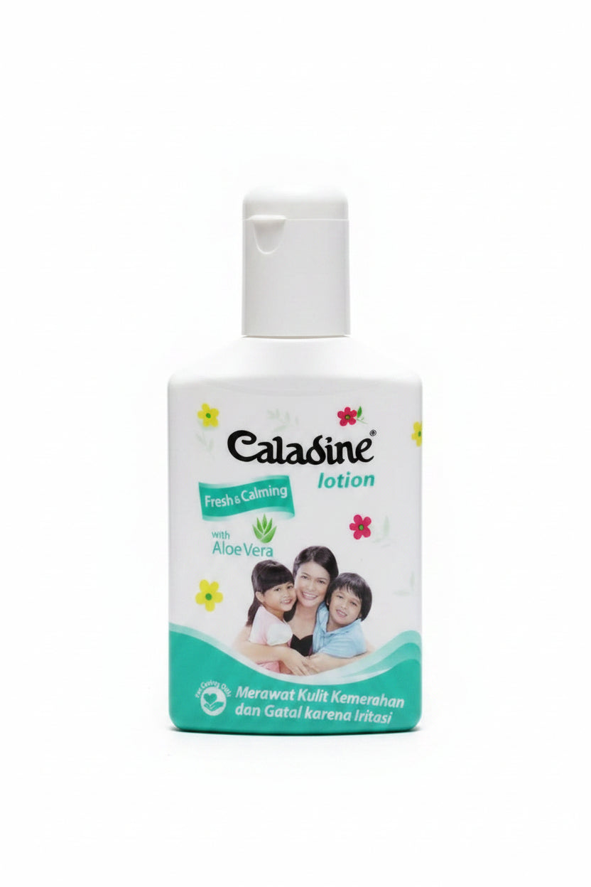 Caladine Lotion Fresh & Calming dengan Aloe Vera 50ml. Caladine Fresh & Calming Lotion dengan Aloe Vera (50 ml)