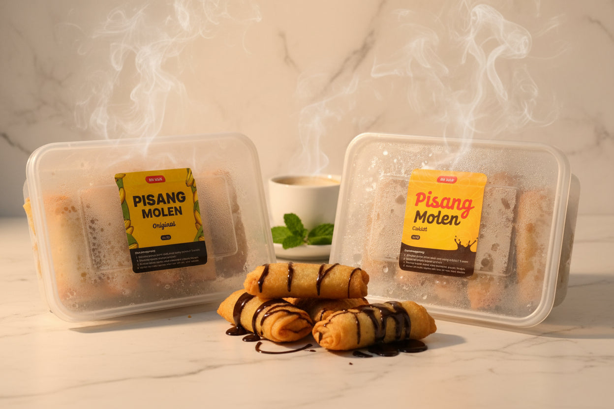 Bu Lulu Pisang Molen Isi 10pcs T.محتويات مطحنة الموز من بو لولو: 10 قطع.