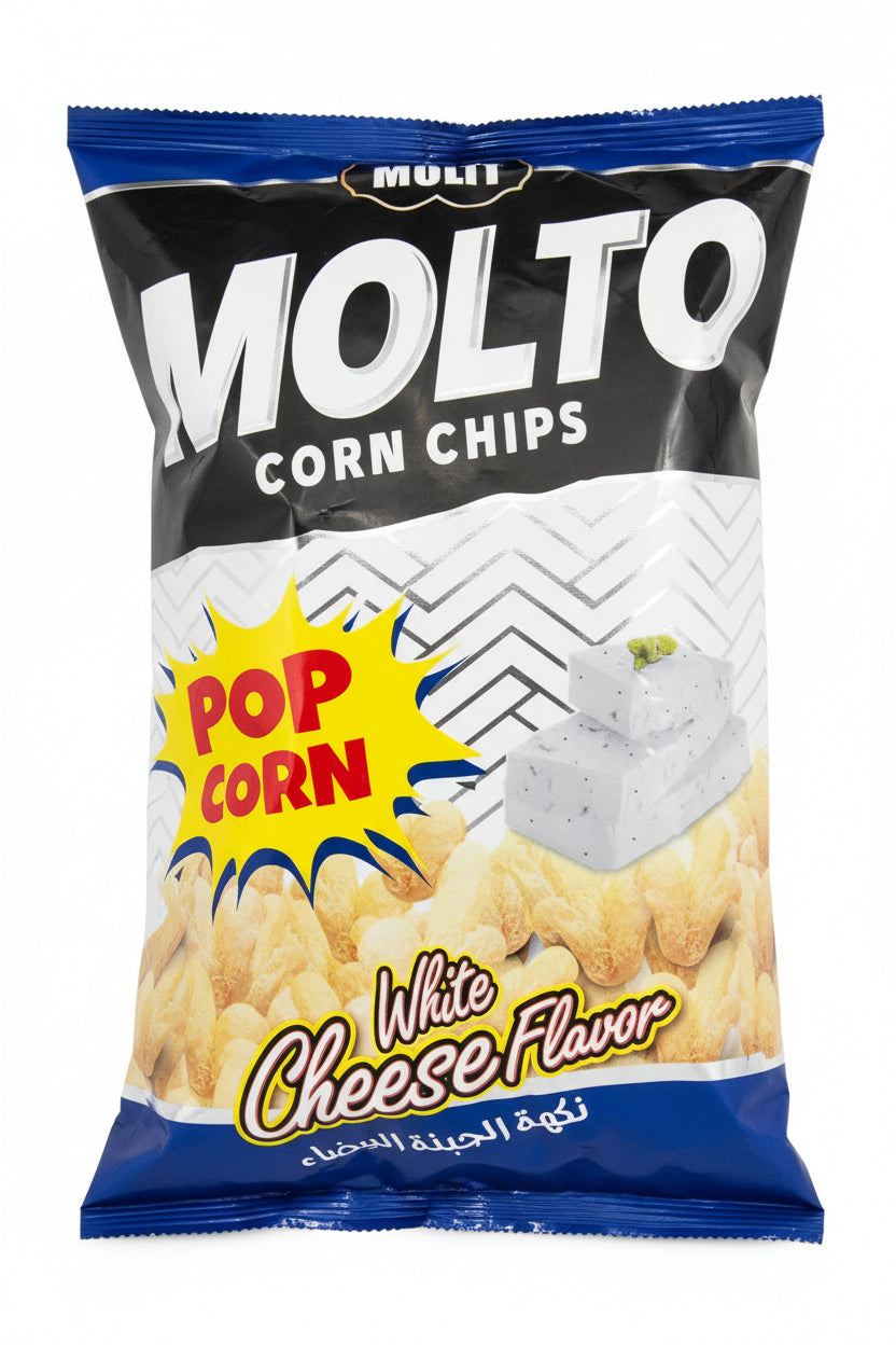 Molto Corn Chips Pop Corn White Cheese Flavour 40g