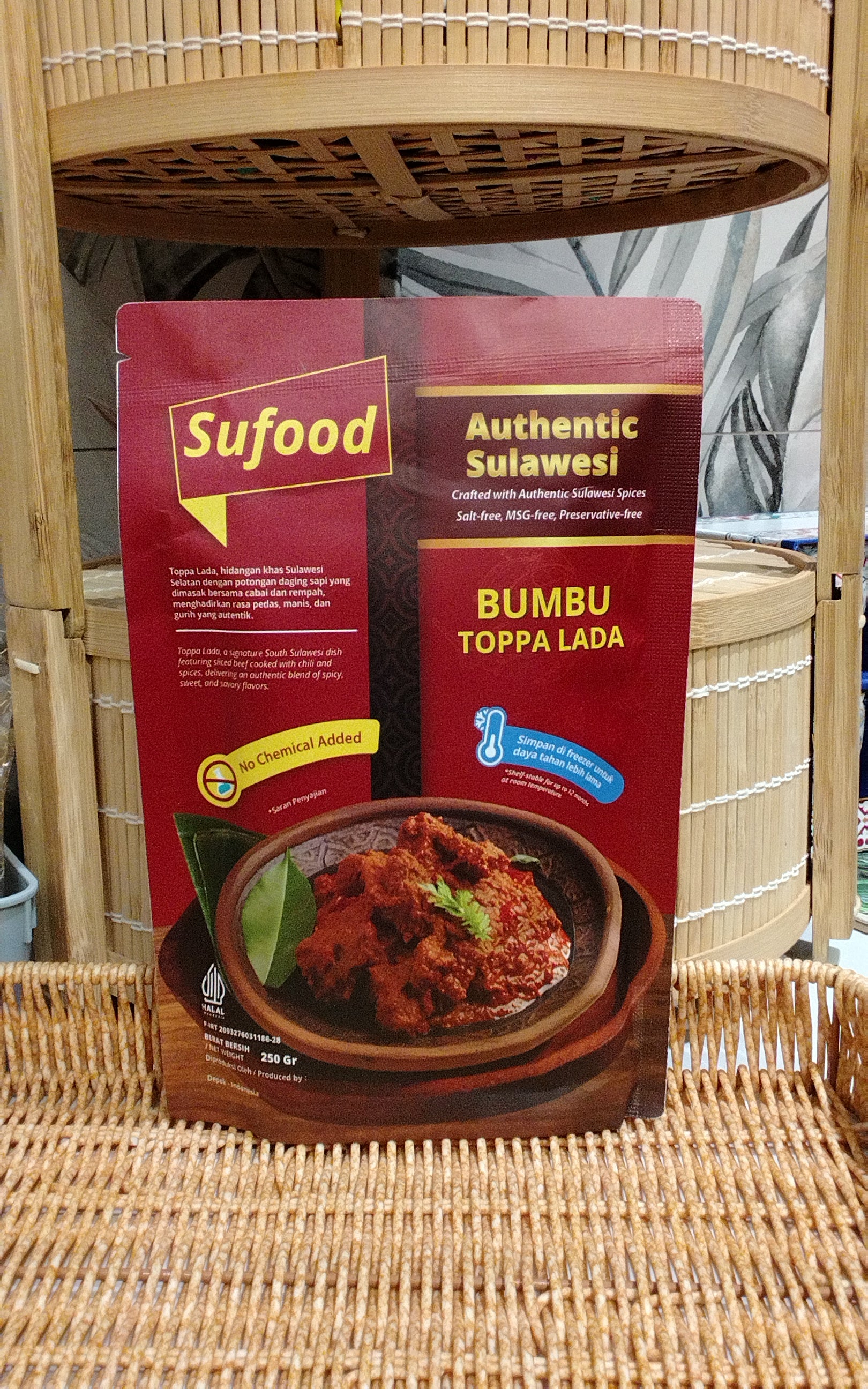 Sufood Bumbu Toppalada Sulawesi Asli 250gr