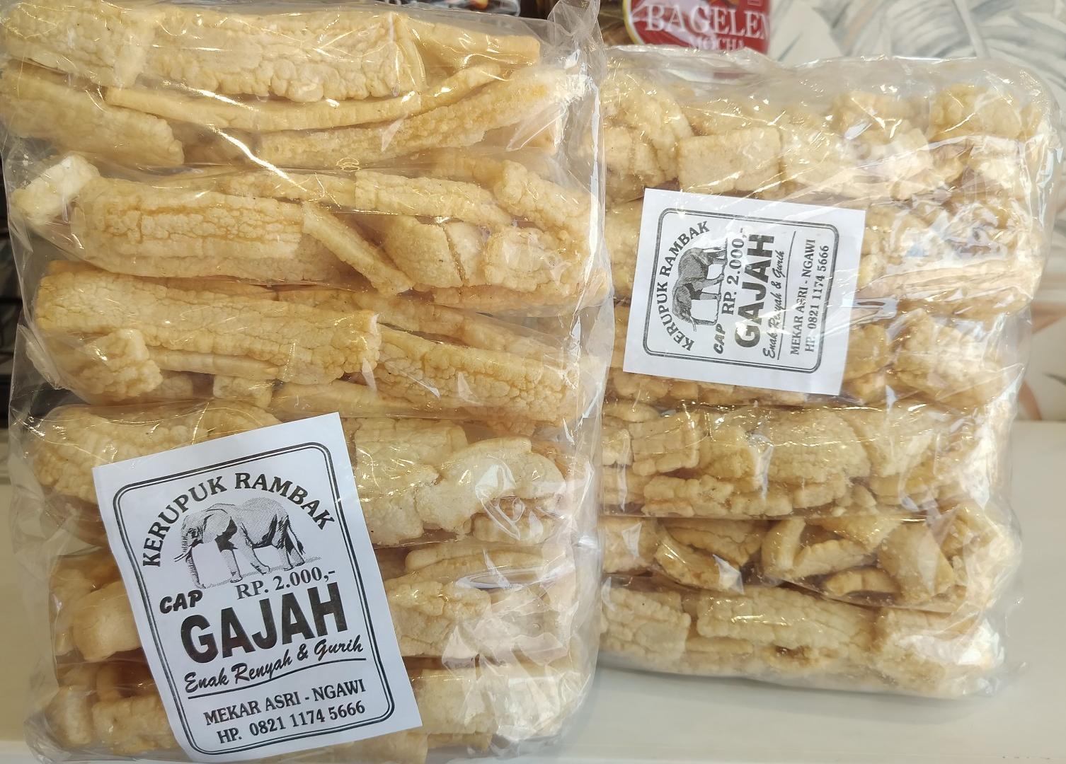 Nunus Kerupuk Rambak Gajah Big. مقرمشات "رامباك" الكبيرة على طراز "الفيل"