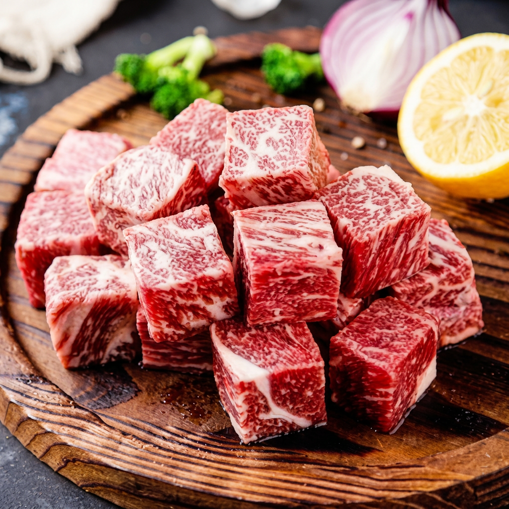 Yomas Beef Saikoro 500gr. لحم بقري يوماس سايكورو 500 غرام