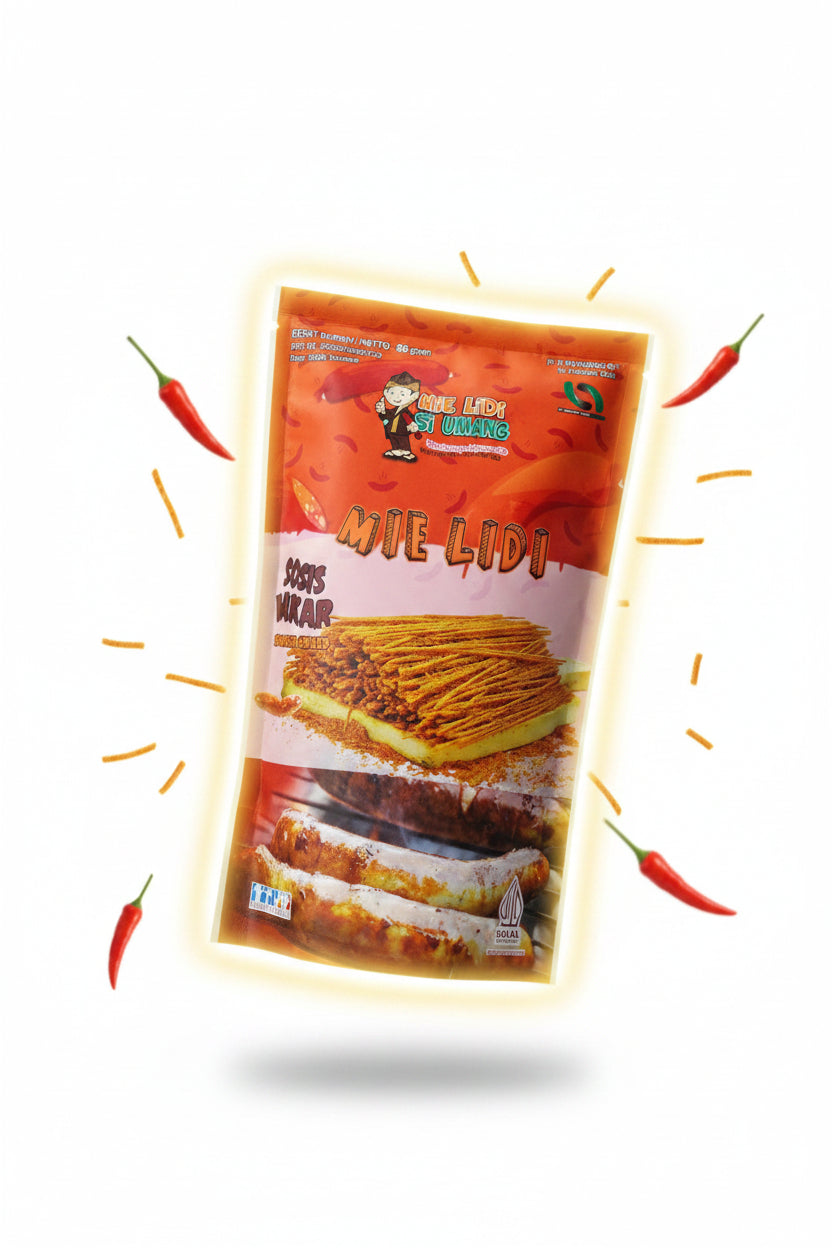 Si Umang Mie Lidi Sosis Bakar 65g. سي أومانج مي ليدي سوسيس باكار 65 جرام
