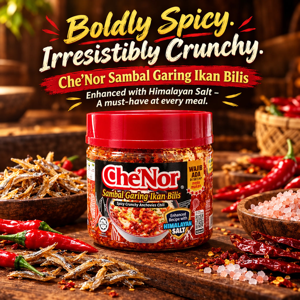CheNor Sambal Garing Ikan Bilis 160g. صلصة السمك المجففة من تشينور 160 غرام