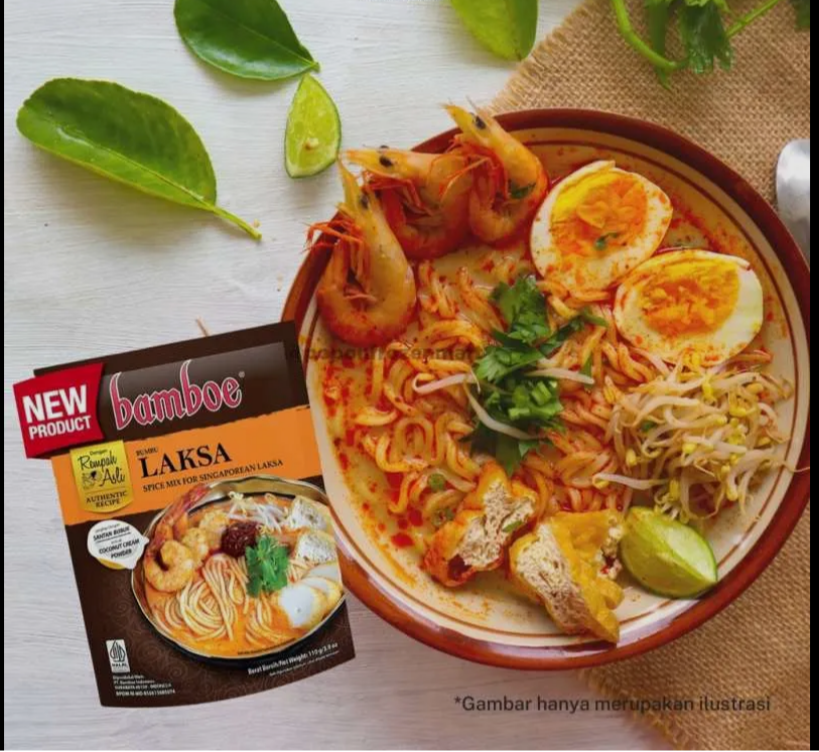 Bamboe Bumbu Laksa 110g. توابل بامبو لاكسا 110 غرام