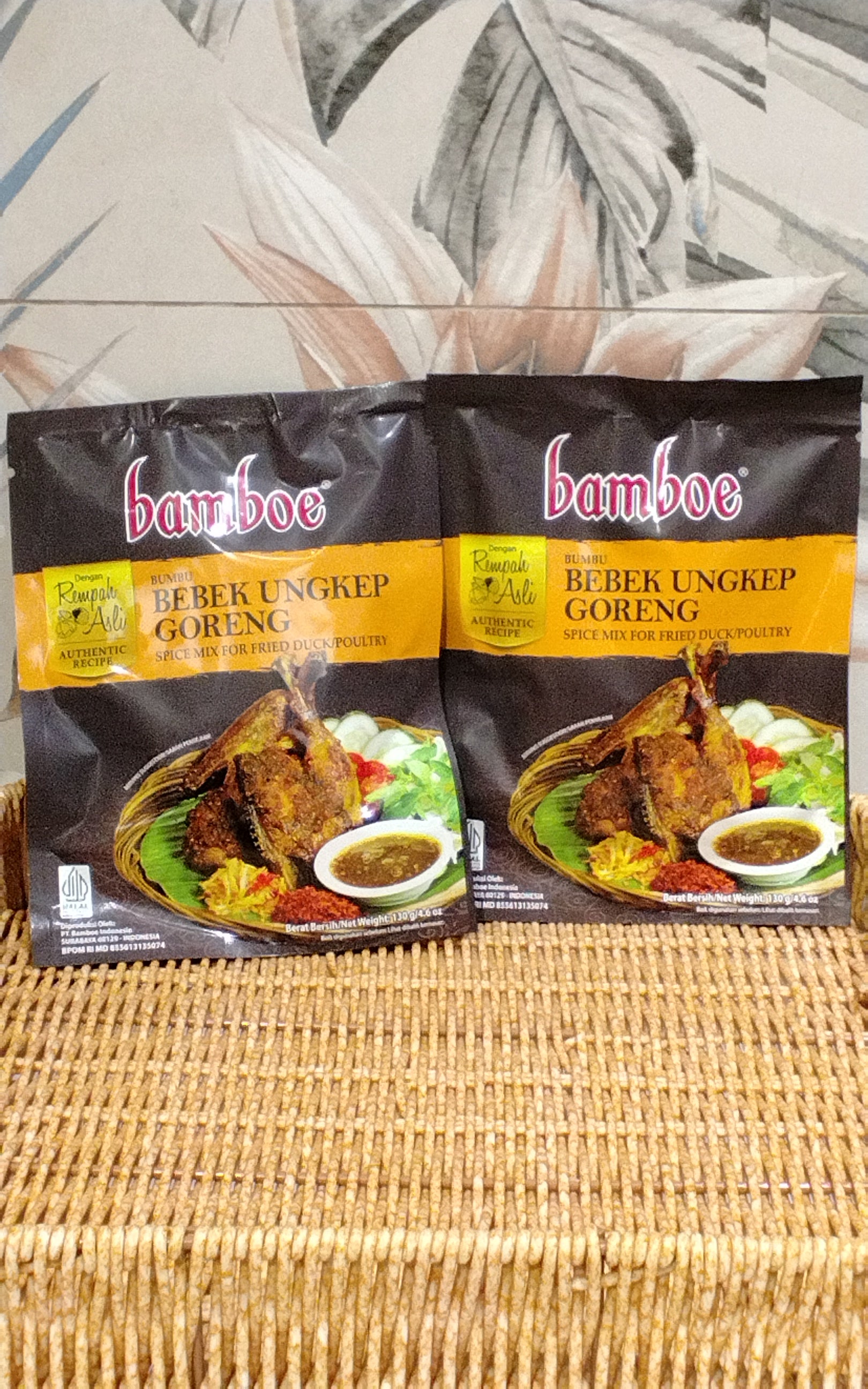 Bamboe Bumbu Bebek Ungkep Goreng 130g. بهارات بامبو لبط الأنقيب المقلي 130 جرام