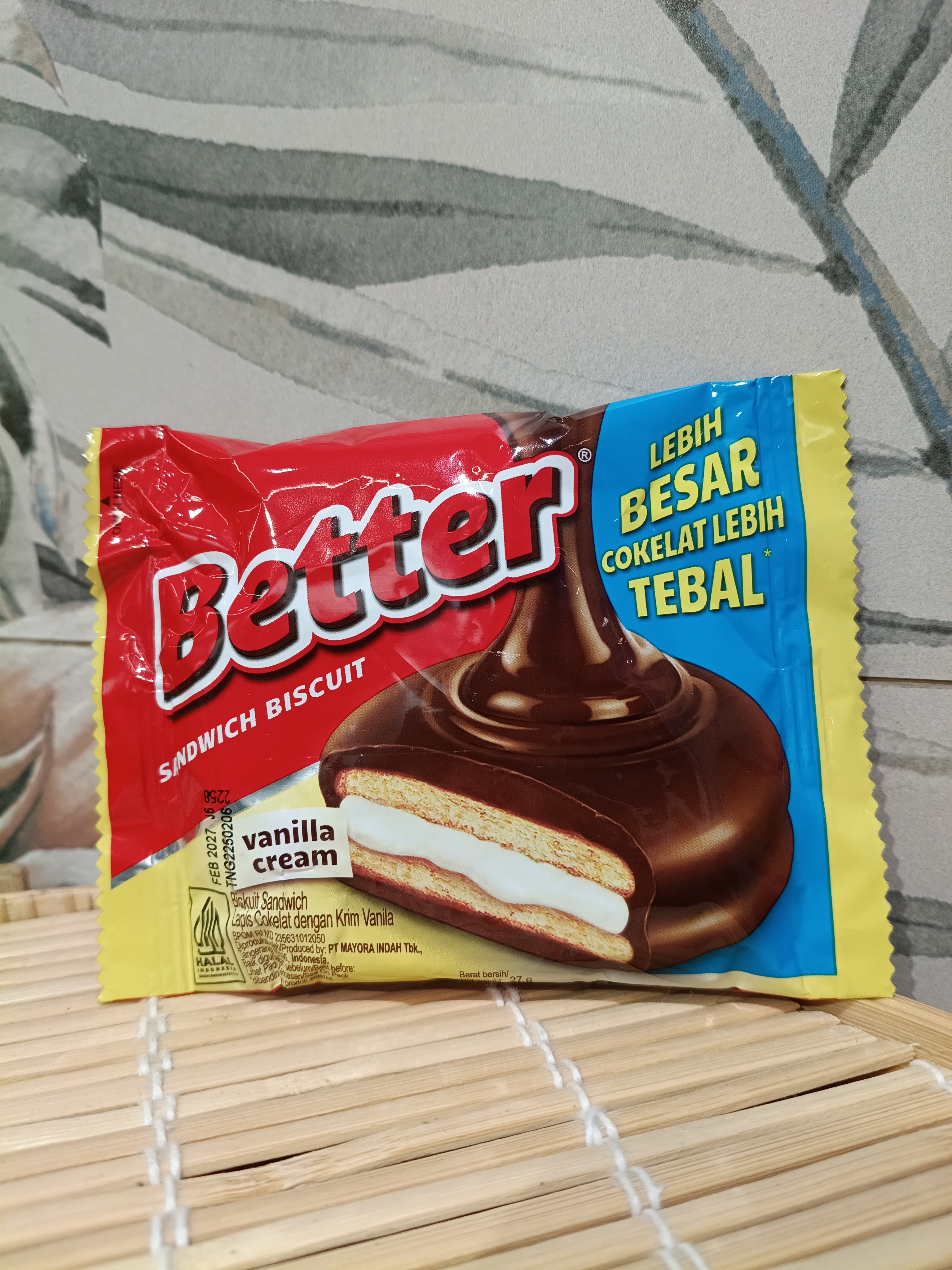 Better Biscuit Sandwich Vanilla Cream 27gr. بسكويت بيتر ساندويتش بنكهة كريمة الفانيليا 27 غرام