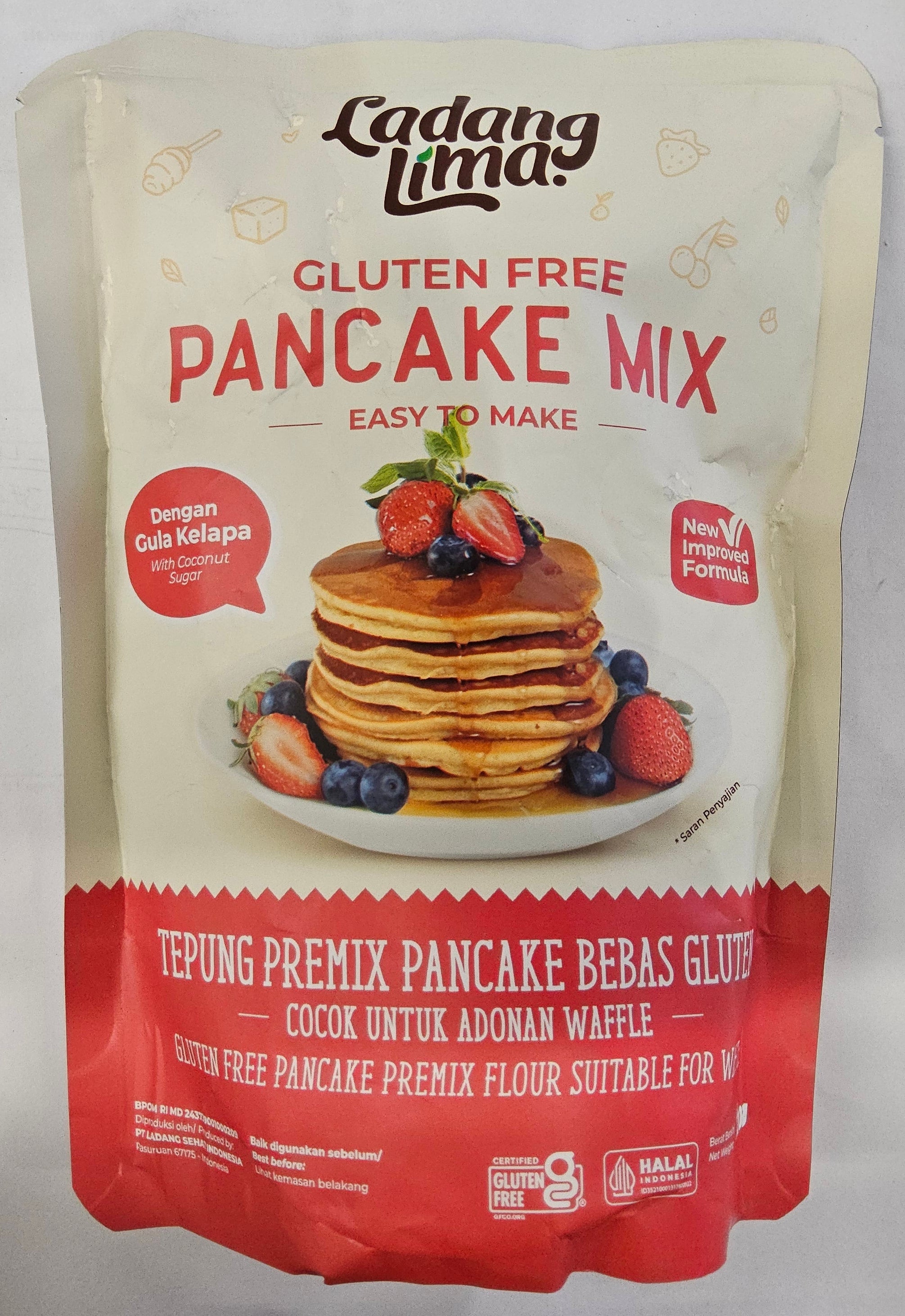 Ladang Lima Gluten Free Pancake Mix Tepung Premix Pancake Bebas Gluten 220g
