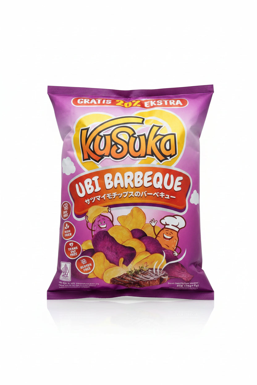 Kusuka Ubi Chips BBQ Flvr 42g. رقائق كوسوكا أوبي بنكهة الشواء 42 غرام