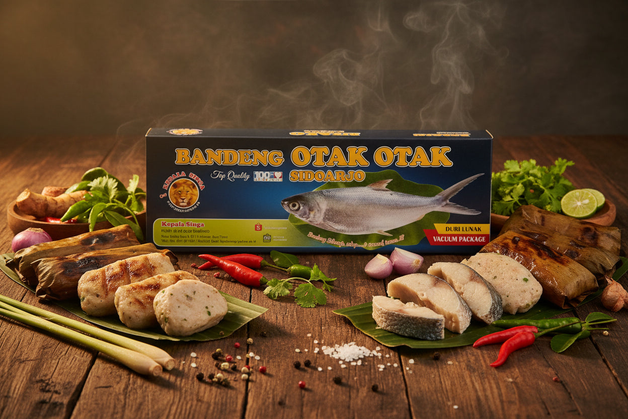 Sidoarjo Bandeng Otak Otak T. مخ سمك الحليب في سيدوارجو