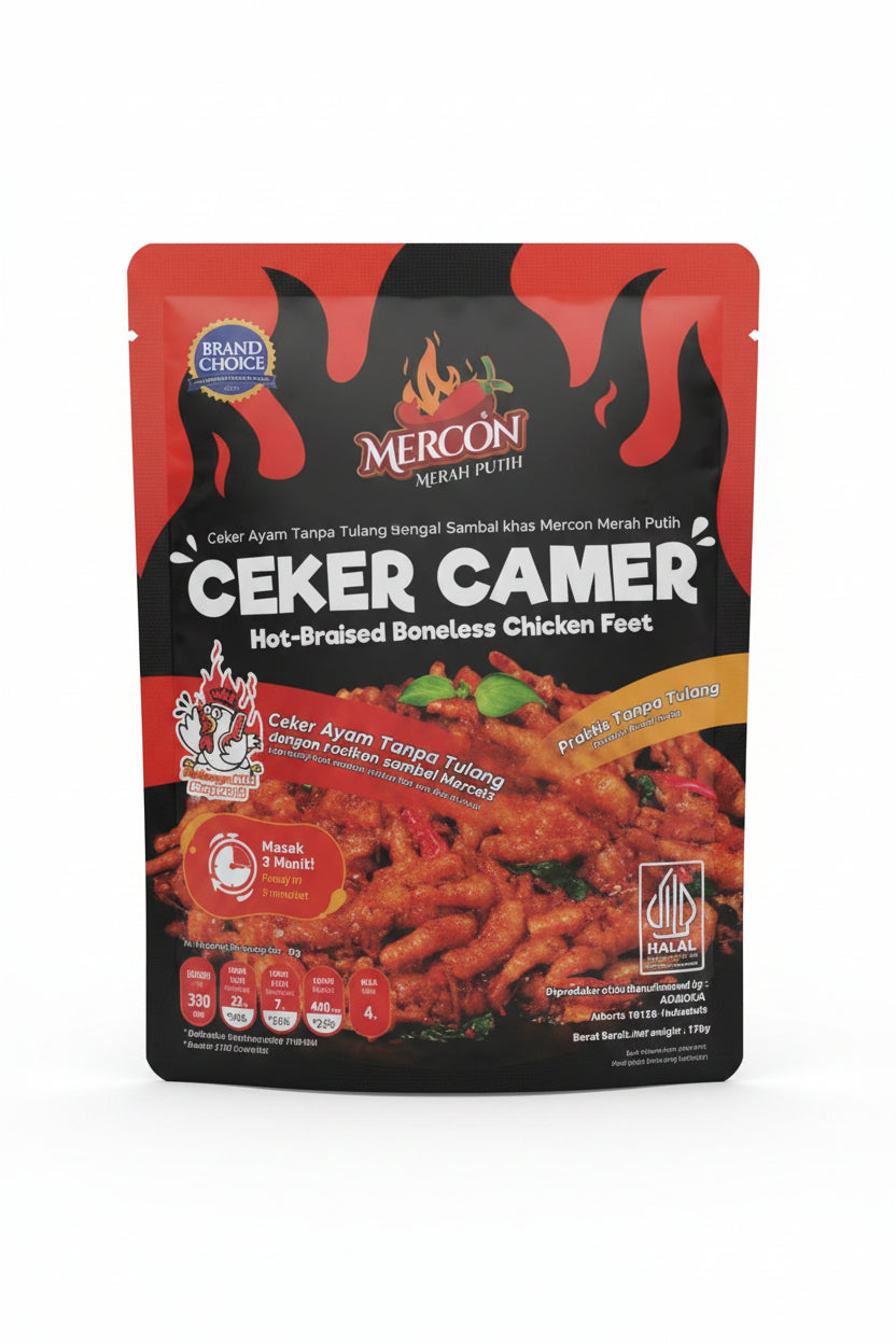 Mercon Ceker Camer 150g. أقدام دجاج حارة "كامير" 150 غرام