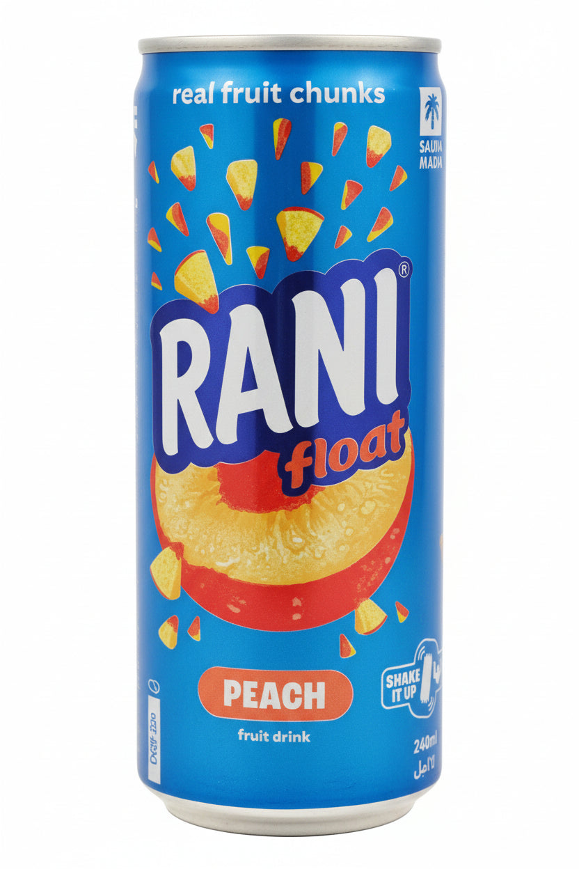 Rani Peach Juice Float 240ml.عصير راني الخوخ المثلج 240 مل