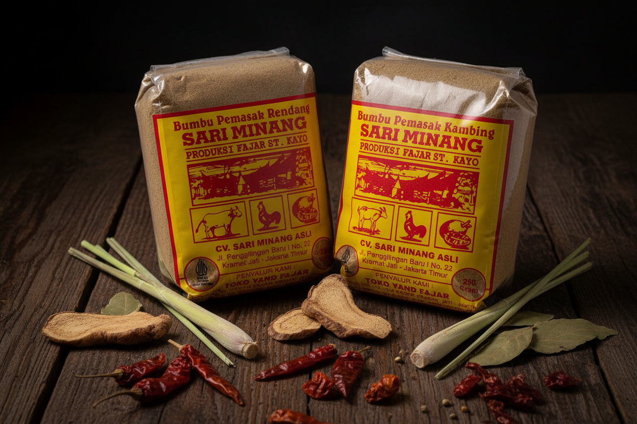 Sari Minang Bumbu Kambing 250gr. توابل مينانغ لحم الماعز 250 غرام