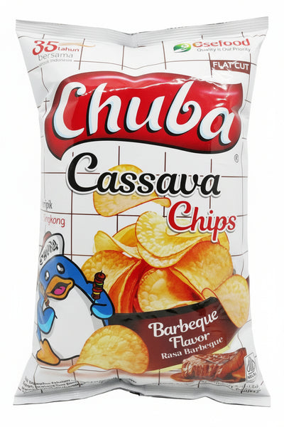 Chuba Keripik Singkong Cassava Chips BBQ Flvr 125g. رقائق الكاسافا تشوبا بنكهة الشواء 125 غرام