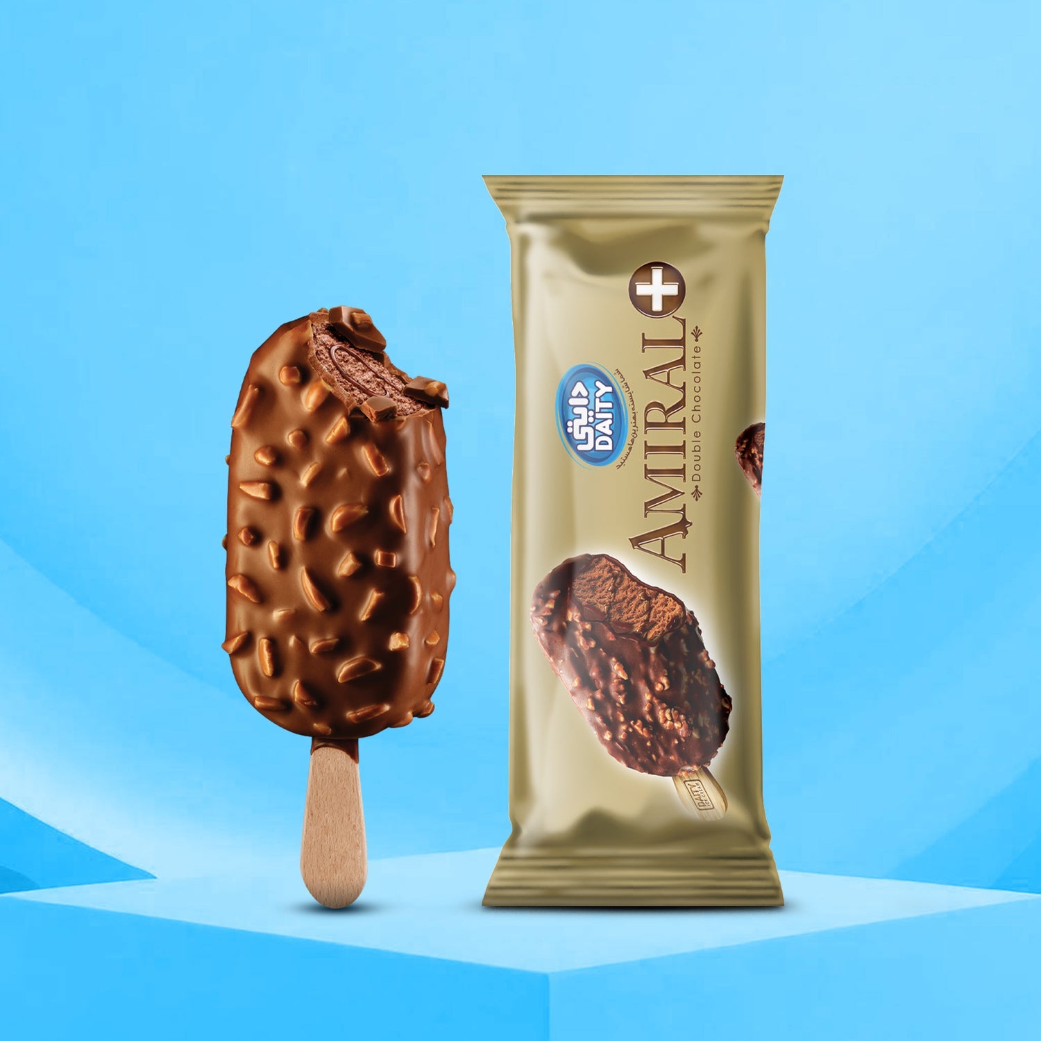 Daity Amiral Double Chocolate Ice Cream 85g. آيس كريم دايتي أميرال بالشوكولاتة المزدوجة 85 غرام