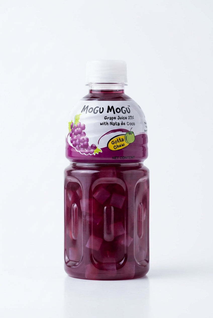 Mogu Mogu Grape Juice with Nata De Coco 320ml. موجو موجو عصير عنب مع ناتا دي كوكو 320 مل