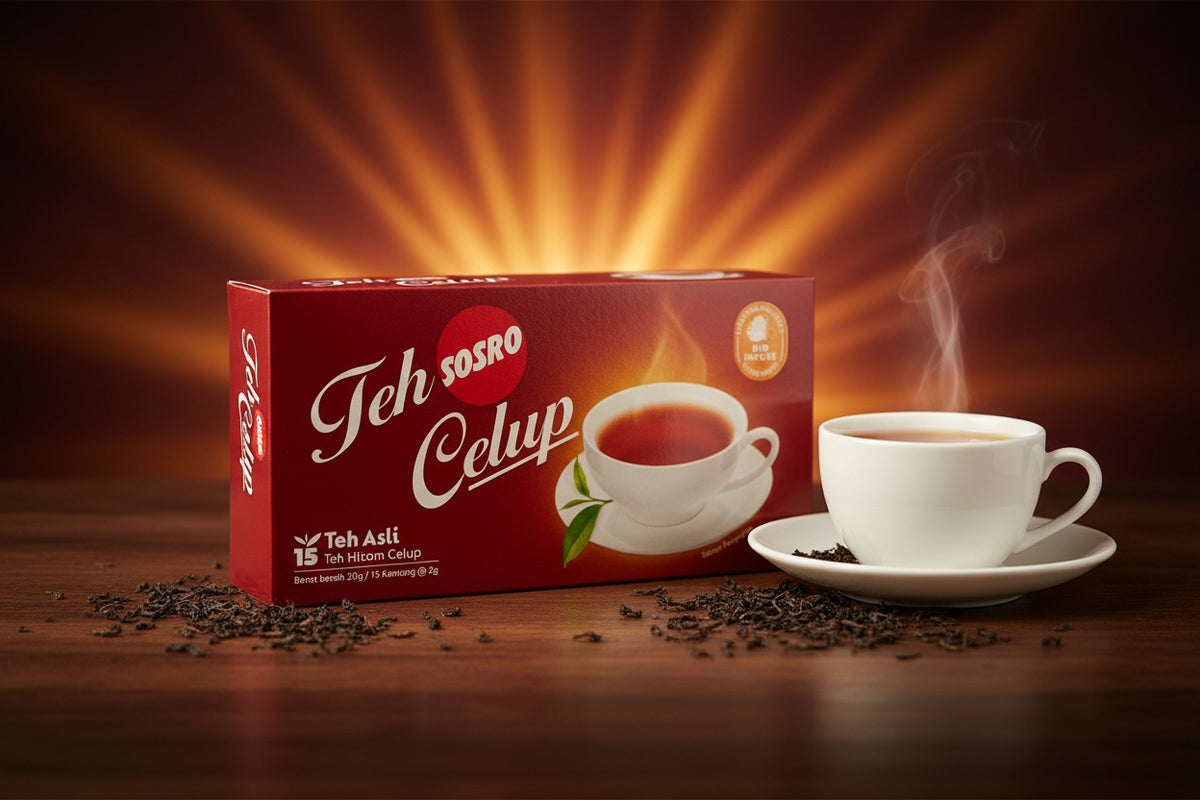 Sosro Teh Celup Teh Asli 15 Teabags x 2g. أكياس شاي سوسرو الأصلية، 15 كيس شاي × 2 غرام