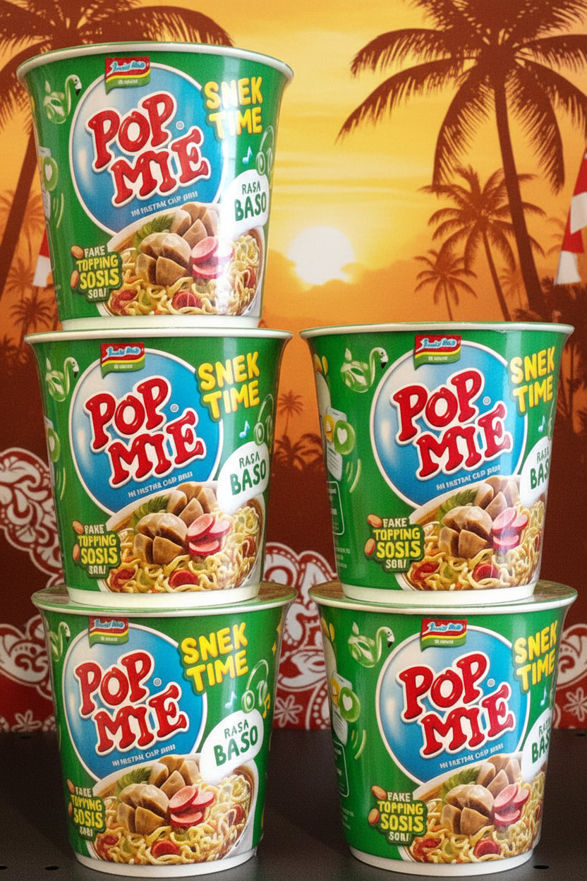 Indomie Popmie Cup Rasa Baso 38gإندومي بوب مي (كوب) بنكهة كرات اللحم 38 جم