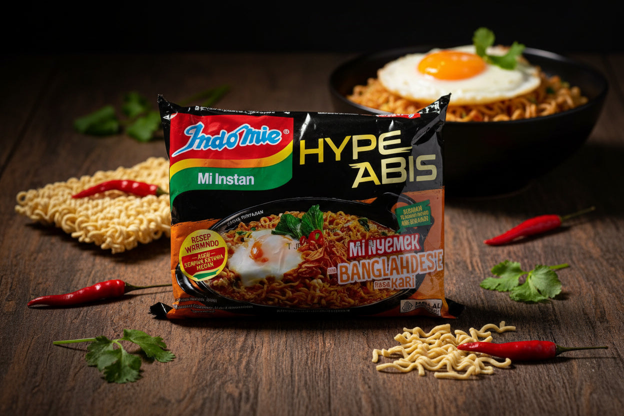 Indomie Mi Nyemek Ala Bangaldese Rasa Kari 80g. إندومي مي نييمك بنكهة الكاري على الطريقة البنغالية 80 جم
