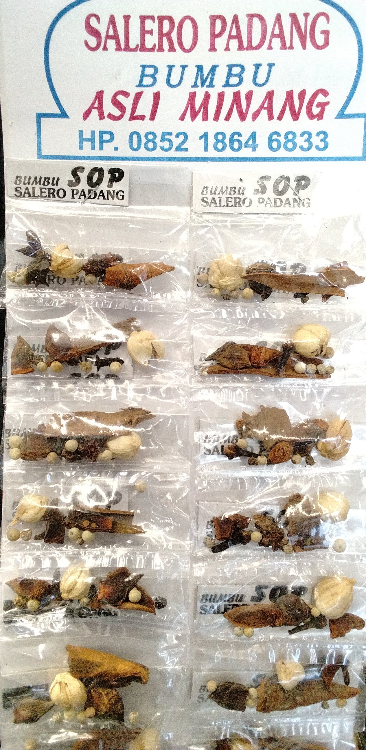 Salero Padang Bumbu Sop 1sachet. توابل حساء ساليرو بادانج، 1 كيس