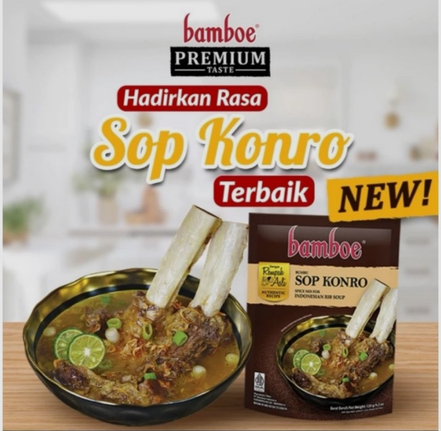 Bamboe Bumbu Sop Konro 120g. توابل شوربة بامبو كونرو 120 جرام