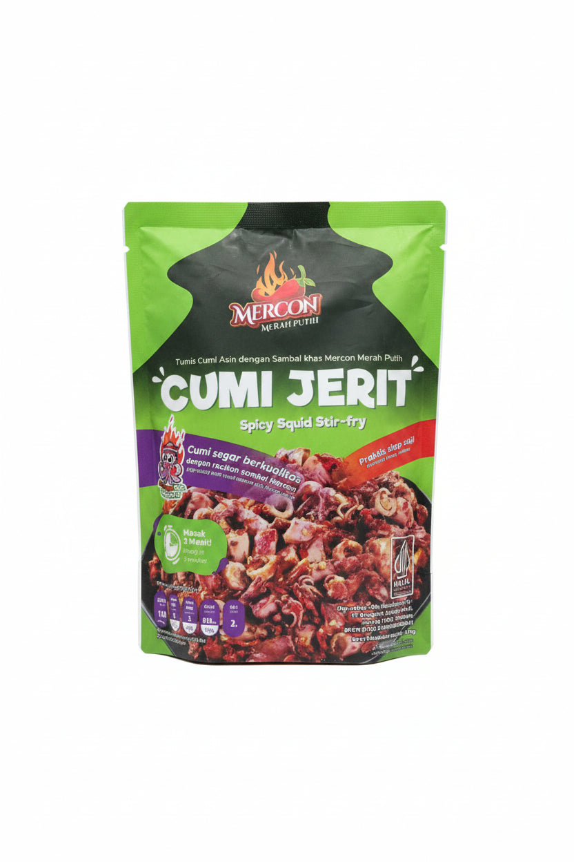Mercon Cumi Jerit 150g. Cumi-cumi pedas goreng (Mercon Cumi Jerit) 150 gram