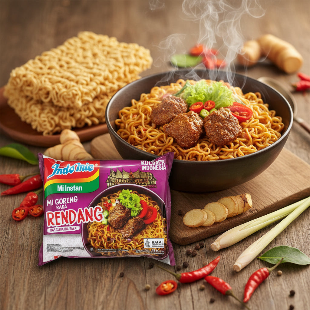 Indomie Goreng Rasa Rendang 91g. إندومي جورينج بنكهة الرندانج 91 جم