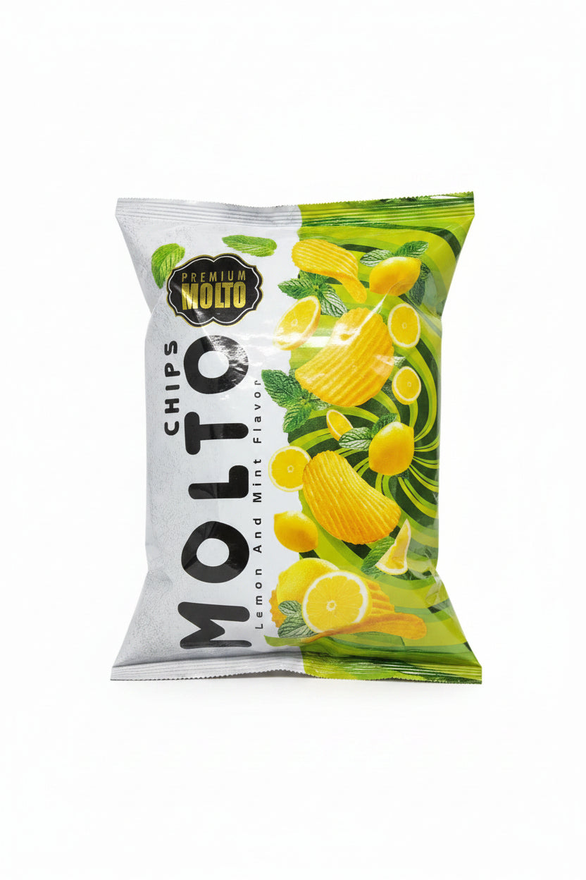 Molto Chips Lemon & Mint Flavour 70g