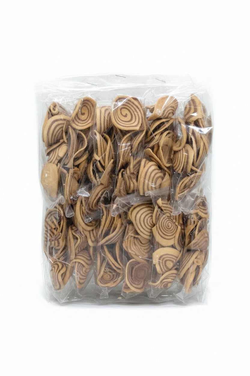 GD Snack Kuping Gajah Cokelat. وجبة خفيفة من شوكولاتة جي دي على شكل أذن فيل