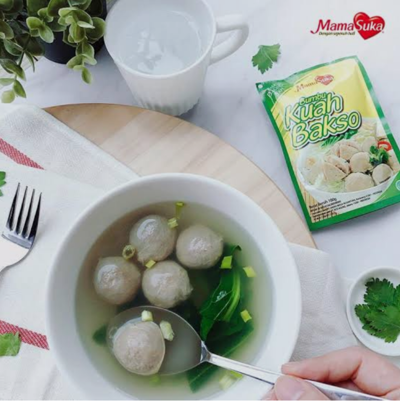 Mama Suka Bumbu Kuah Bakso 8g. Bumbu Sup Bakso Mama Suka 8g