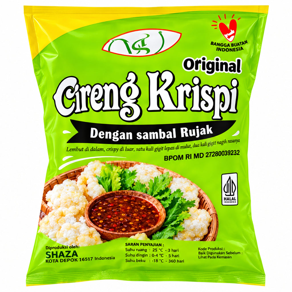 Trinil Cireng Krispi Original isi 20pcs 400g. ترينيل سيرنج مقرمش أصلي، 20 قطعة، 400 جرام