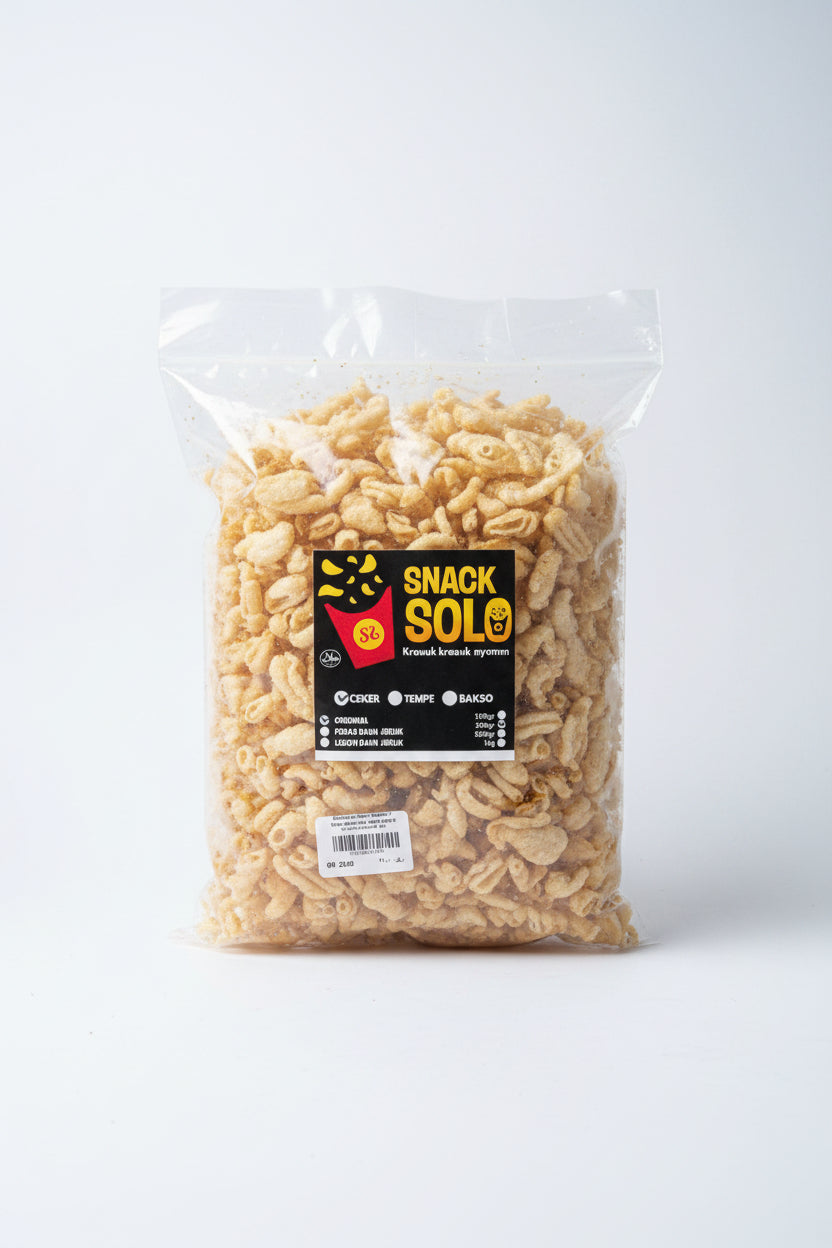 Nunus Snack Solo Keripik Ceker Ayam 250g. رقائق نونوس سناك سولو بنكهة أقدام الدجاج 250 غرام