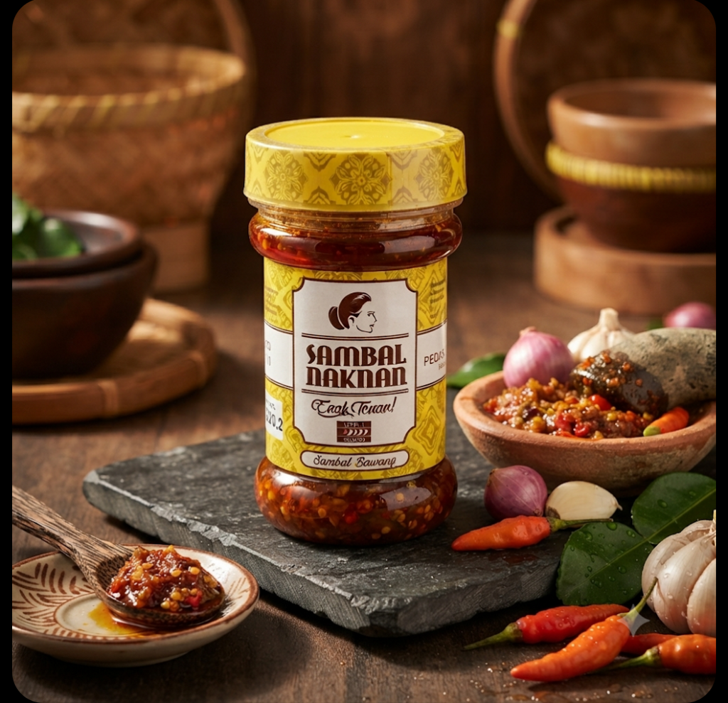 Sambal Naknan Sambal Bawang level 1 140gr. سامبال ناكنان سامبال باوانج المستوى 1 140 جرام