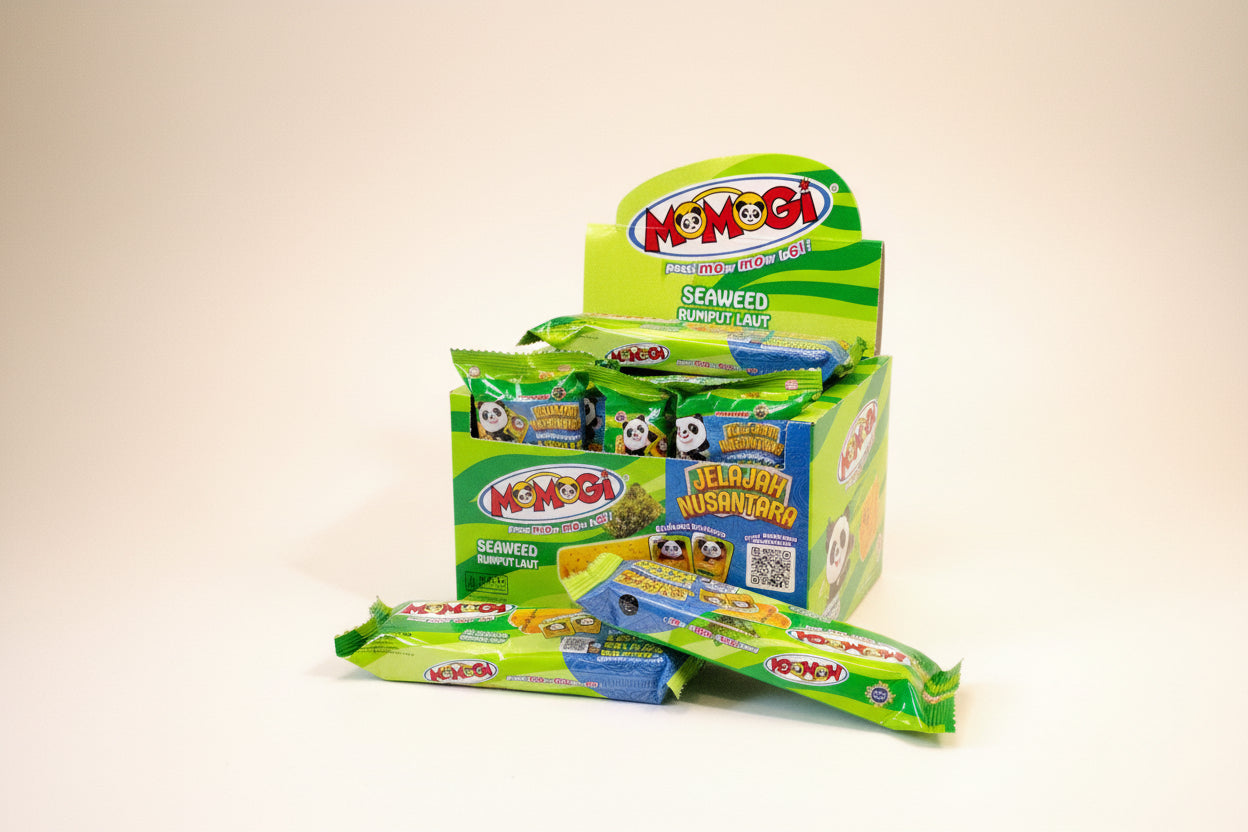 Momogi Stick Chips Seaweed 10g. رقائق موموجي ستيك من الأعشاب البحرية 10 غرام