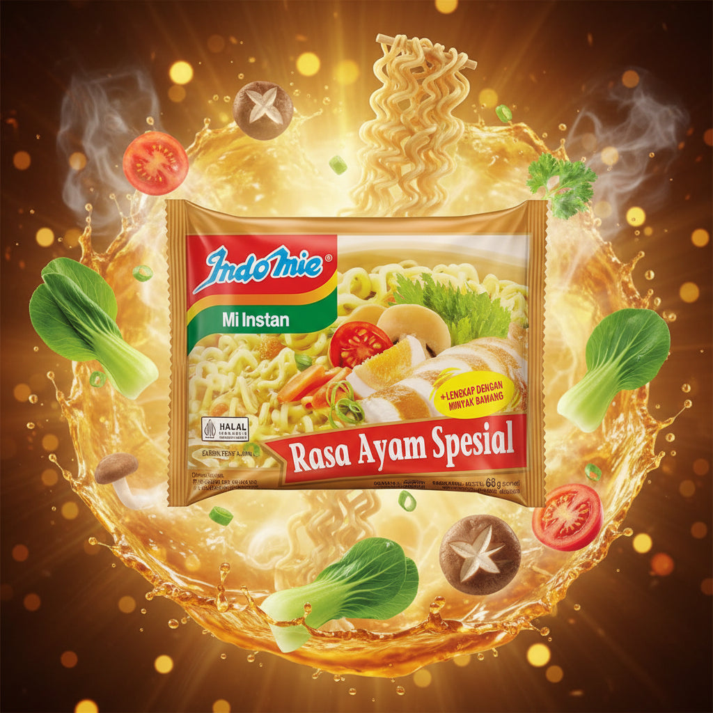 Indomie Rasa Ayam Spesial 68g. Indomie rasa ayam spesial 68 gram