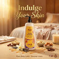 Plum Body LotionVanilla Caramello with Cocoa Butter 400ml. لوشن للجسم برائحة البرقوق والفانيليا والكراميل مع زبدة الكاكاو 400 مل