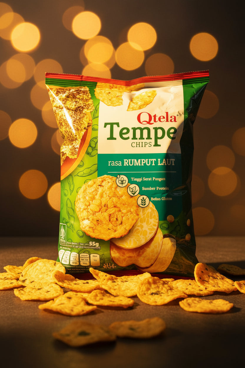 Qtela Keripik Tempe Rasa Rumput Laut 55g