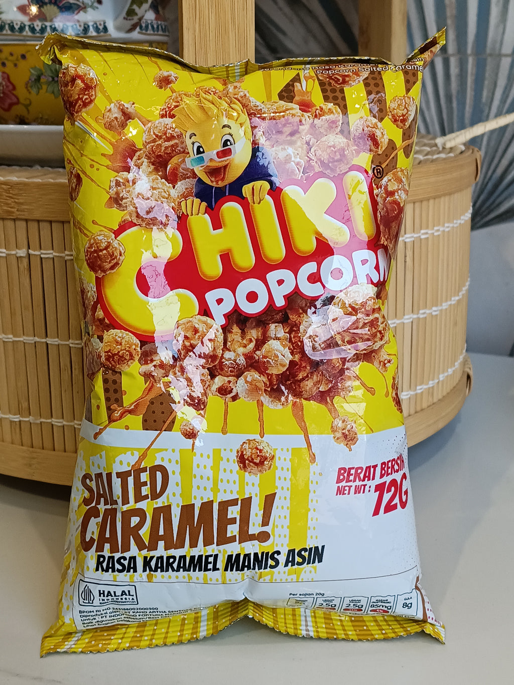 Chiki Popcorn Salted Caramel 72gr. فشار تشيكي بنكهة الكراميل المملح 72 غرام
